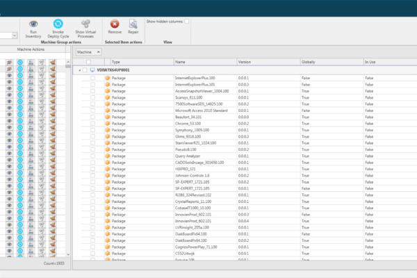 image The new App-V Scheduler Central View console running in a production environment